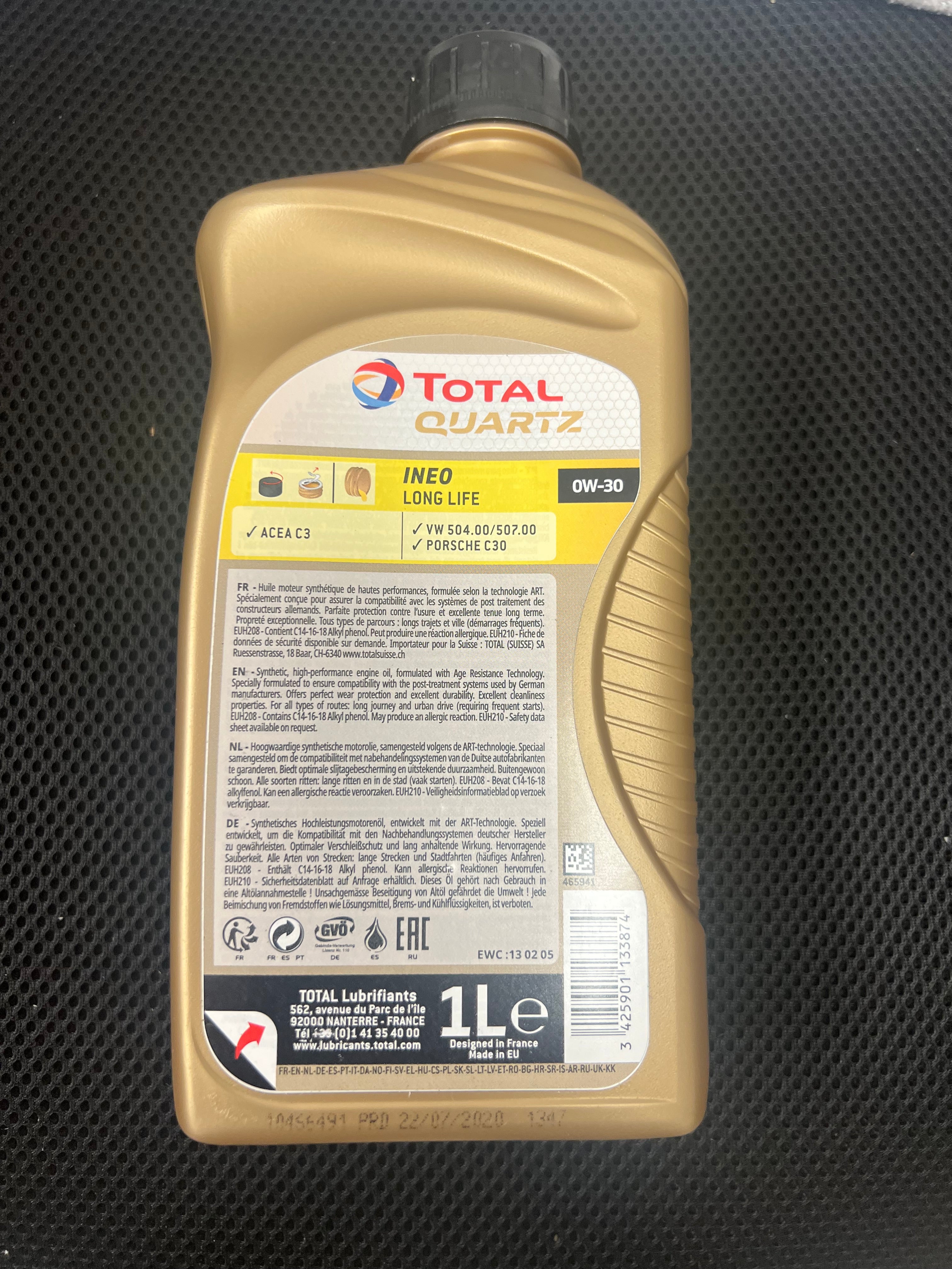 Total Quartz INEO Long Life 0W-30 1L