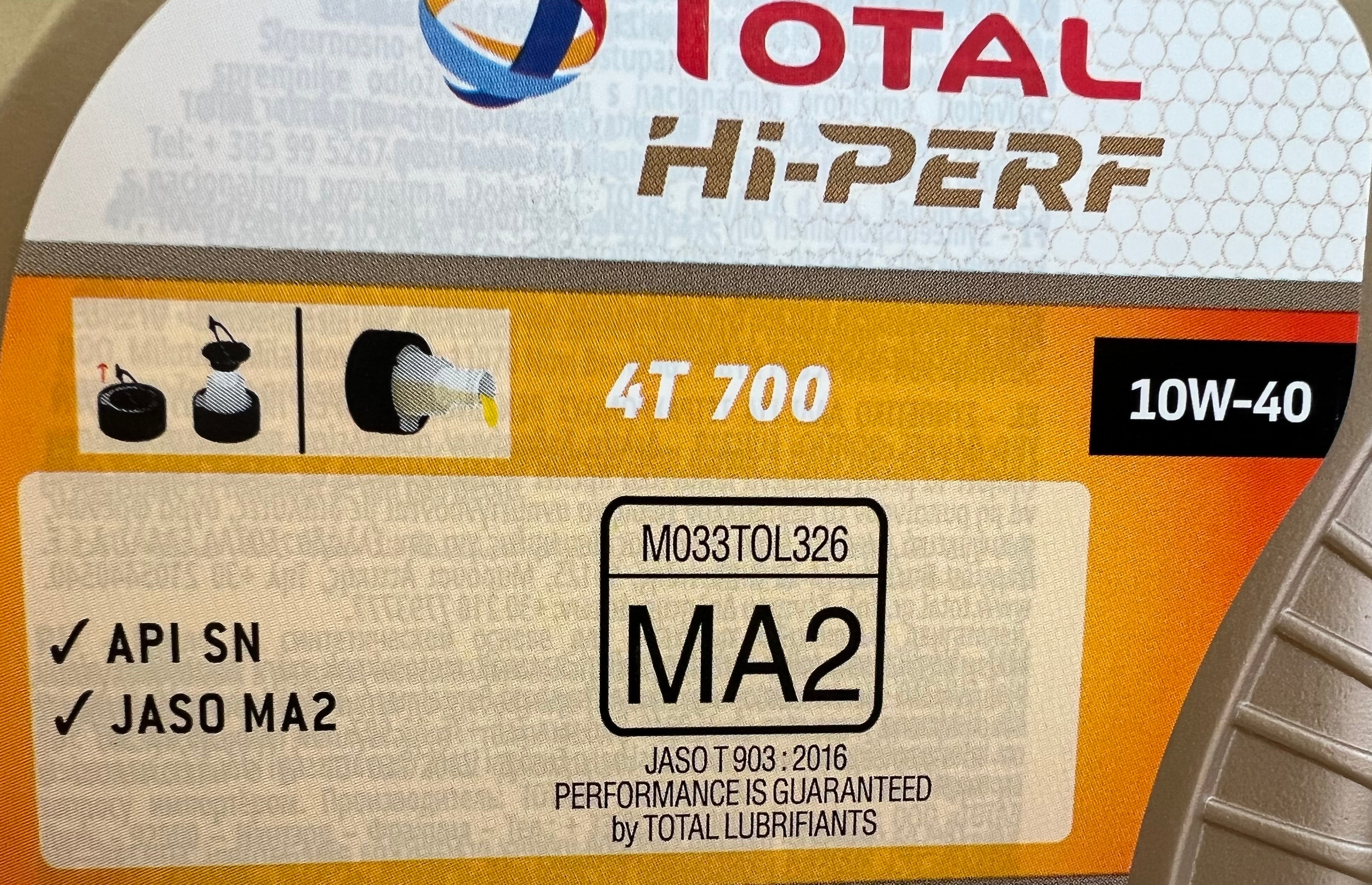 Total Hi-Perf 4T 700 10W-40 - 1 (L)