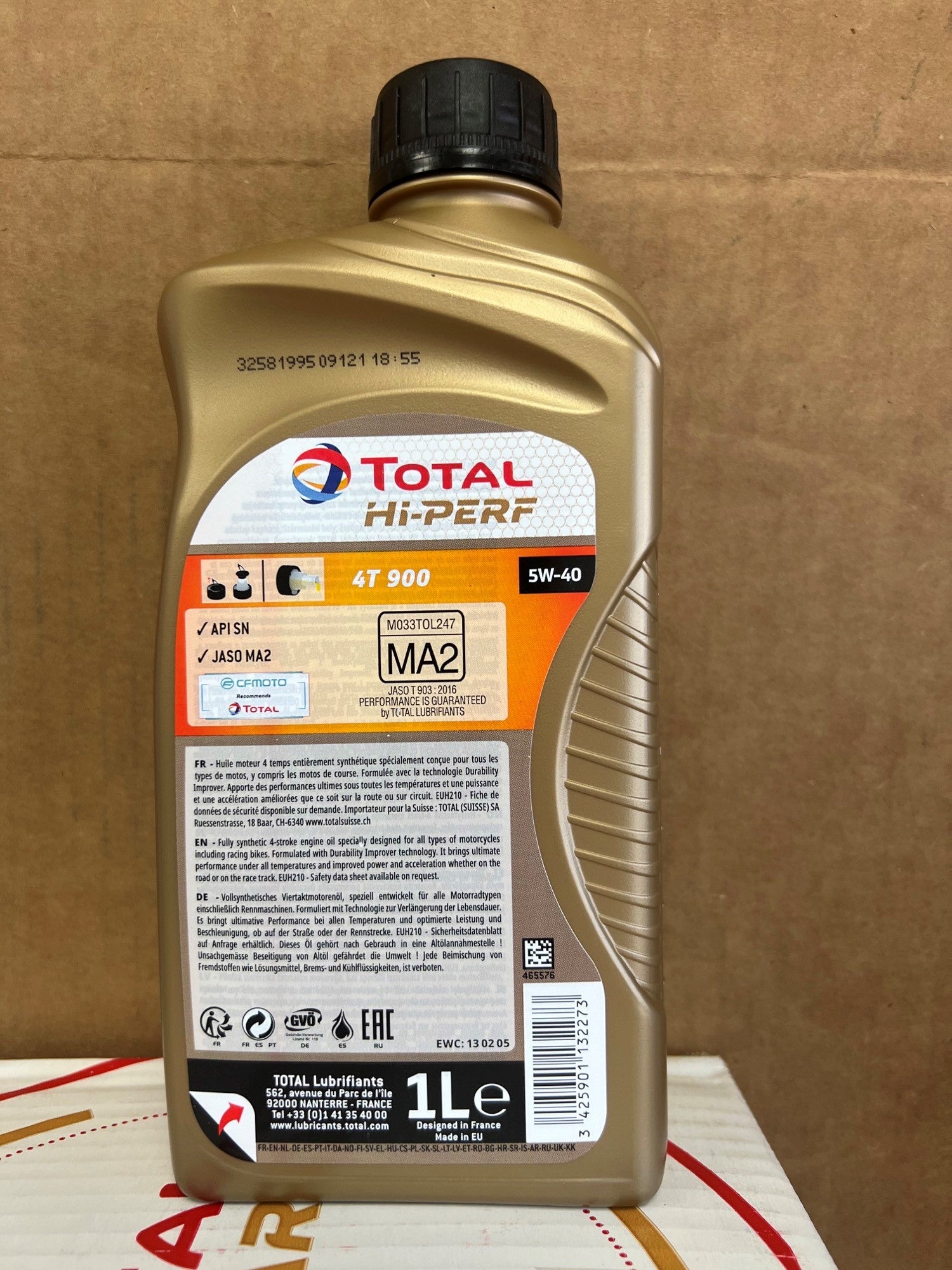 Total Hi-Perf 4T 900 5W-40 - 1 Liter