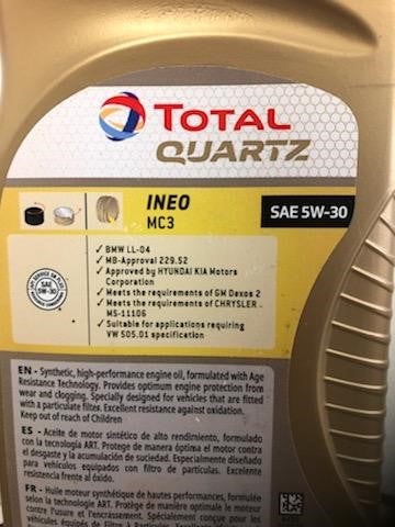 Total Quartz INEO MC3 SAE 5W-30 – DPF – JM Lubricentro