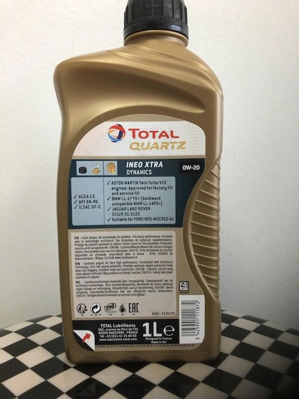 Total Quartz INEO Xtra Dynamic 0W-20 - Case of 12 Liters