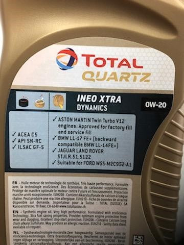 Total Quartz INEO Xtra Dynamic 0W-20 - 1 Liter