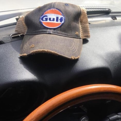 Gulf Distressed Cap - Black