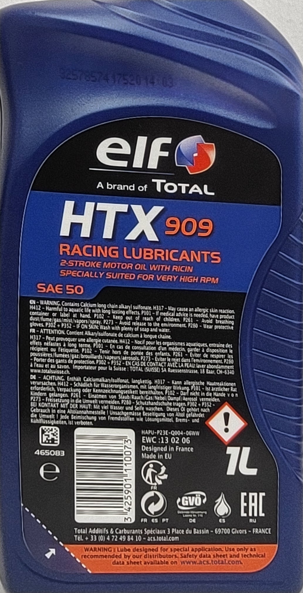 Elf HTX 909 2-Stroke Oil SAE 50 - 1 Liter