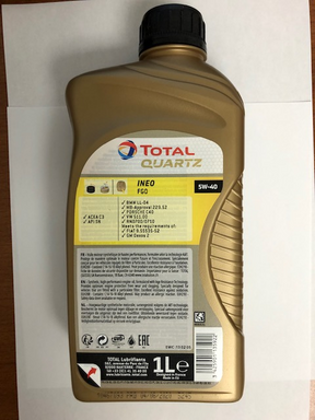 Total Quartz Ineo FGO 5W-40 Liter Bottle